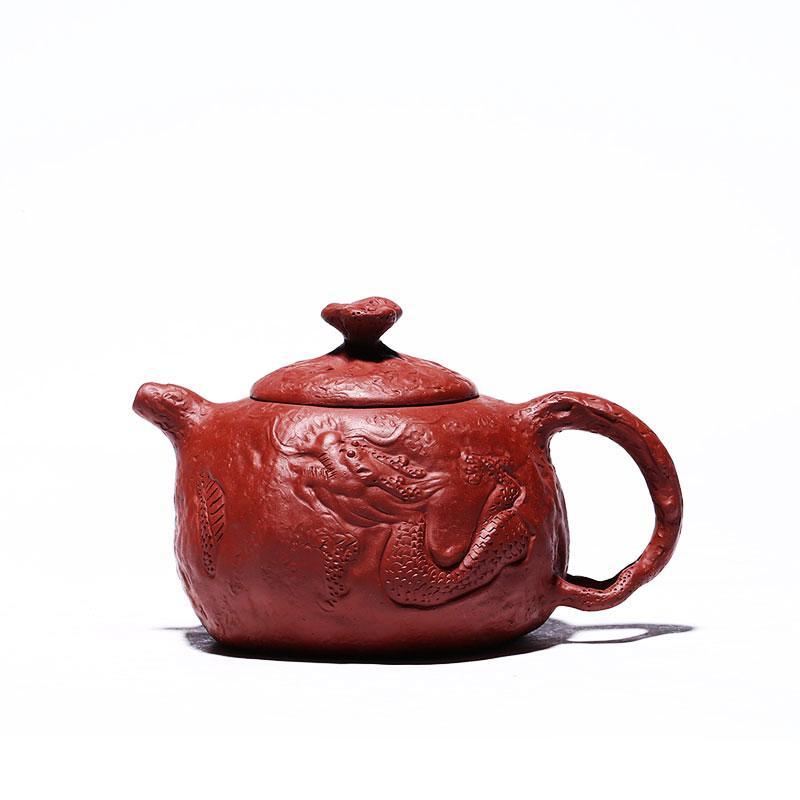 Handmade Yixing Teapot 230cc Purple Clay Zisha Pot Dragon Gongchun Red Clay Tea Pot