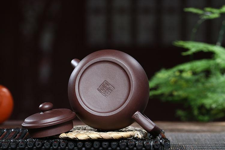 Handmade Yixing Teapot 240cc Purple Clay Zisha Pot Paozun Tea Pot Carving
