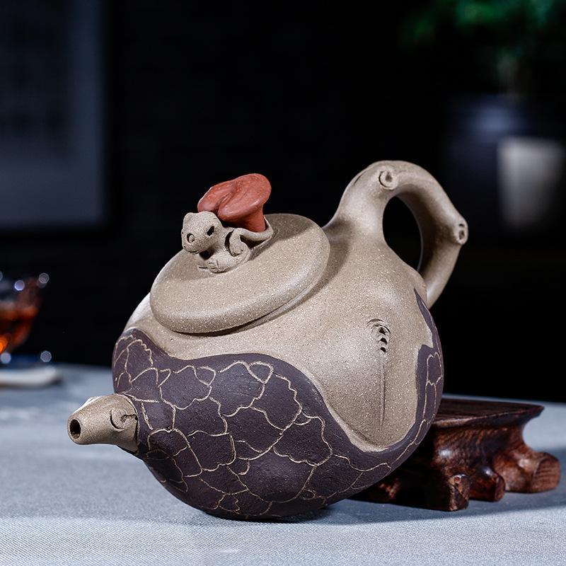 Handmade Yixing Teapot 300cc Purple Clay Zisha Pot 9 Holes Gongchun Tea Pot