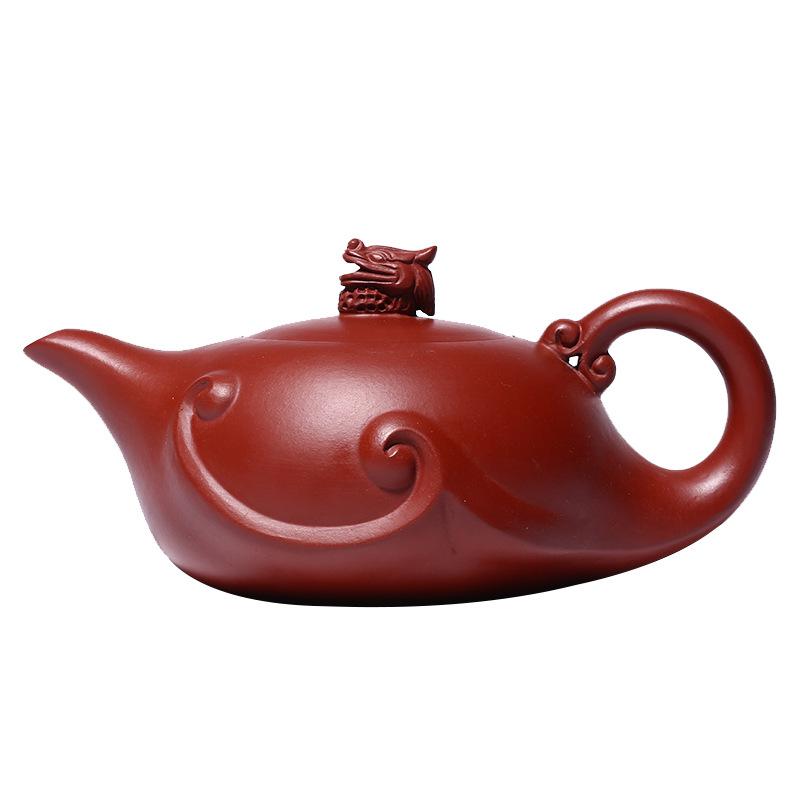 Handmade Yixing Teapot 350cc Purple Clay Zisha Pot Dragon Pot Red Clay Dahongpao