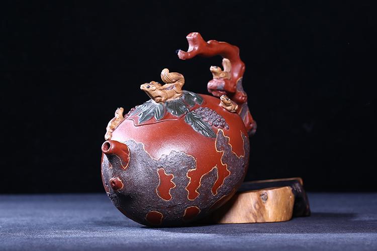 Handmade Yixing Teapot 450cc Purple Clay Wuzidengke Zisha Pot