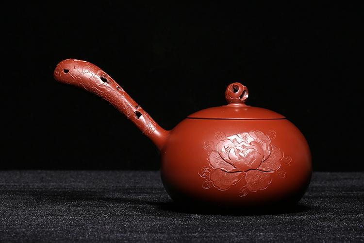 Handmade Yixing Teapot 580cc Purple Clay Zisha Pot With Handle Dahongpao Pot