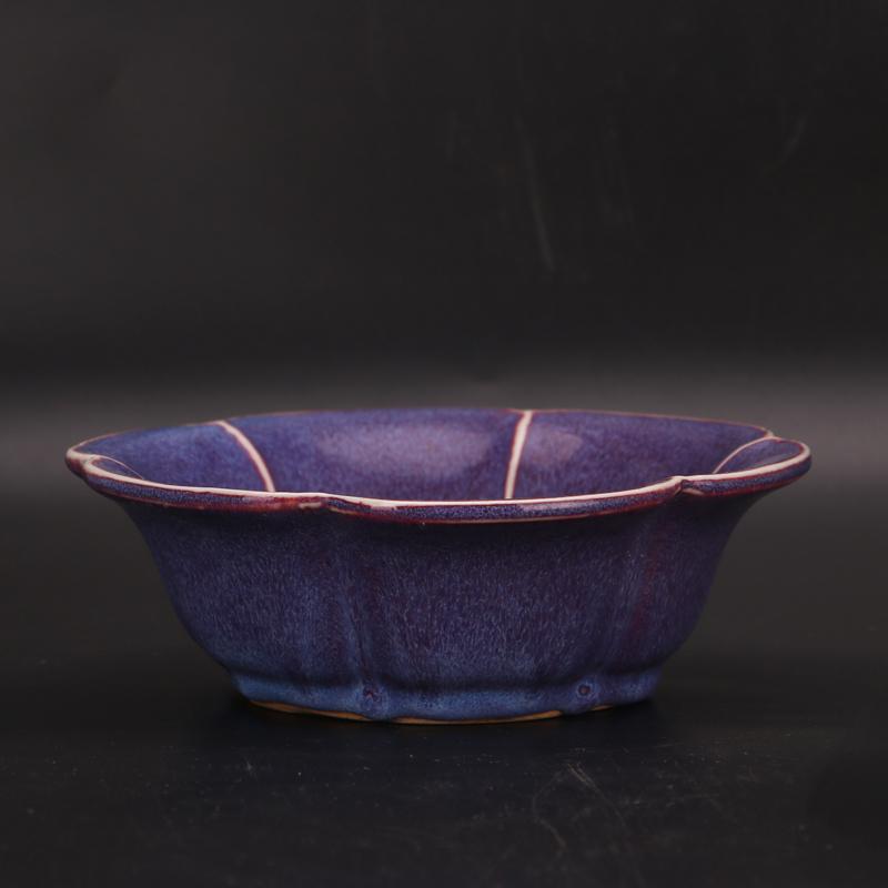 Jingdezhen Vintage Lotus Leaf Bowl Porcelain Blue Cup For Antique Home Decoration Art Collection
